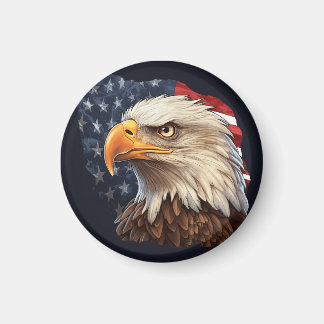 Aimant Aigle à drapeau américain