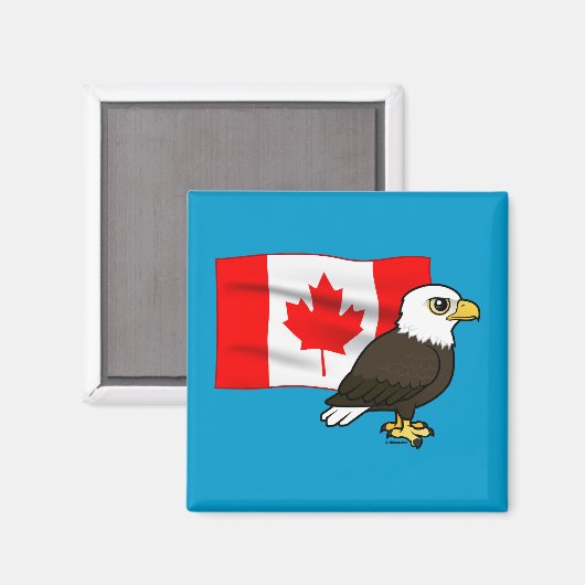 Aimant Aigle à tête blanche canadienne (Recto/Verso)