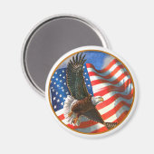Aimant Aigle américain en vol (Recto/Verso)