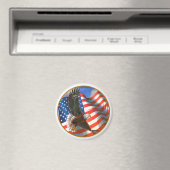 Aimant Aigle américain en vol (In Situ (Lave-vaisselle))