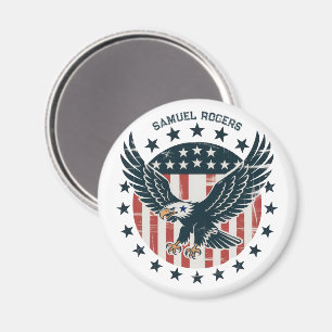 Aimant Aigle américain rétro 