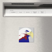 Aimant Aigle américain rouge, blanc et bleu (In Situ (Lave-vaisselle))