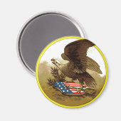 Aimant Aigle Américain Vintage (Recto/Verso)