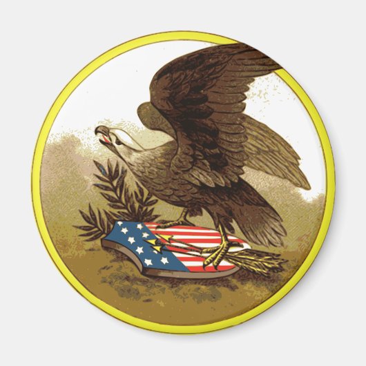Aimant Aigle Américain Vintage (Devant)