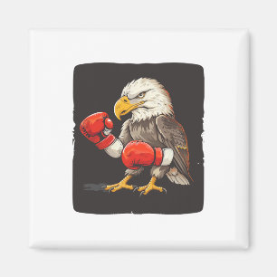 Aimant Aigle Avec Gants De Boxe Pour Un Sta Fort Et Gras