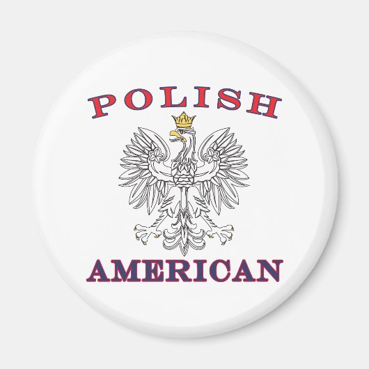 Aimant Aigle blanc américain polonais (Devant)