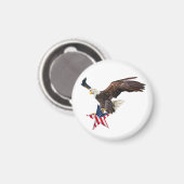 Aimant Aigle chauve drapeau américain (Recto/Verso)