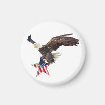Aigle chauve drapeau américain
