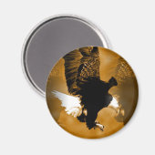 Aimant Aigle d'Amérique Bald en vol (Recto/Verso)