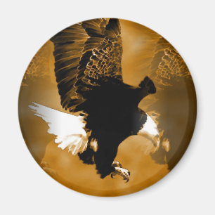 Aimant Aigle d'Amérique Bald en vol