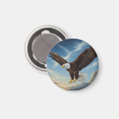 Aimant Aigle de Bald en vol (Recto/Verso)