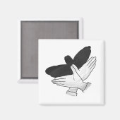 Aimant Aigle de silhouette (Recto/Verso)