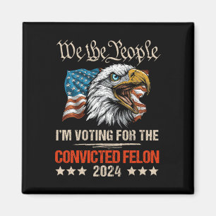 Aimant Aigle Drapeau Américain Trump Nous Le Peuple Vote