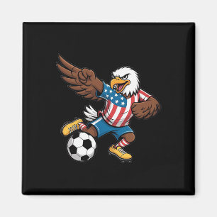 Aimant Aigle Ld drôle de Dabbing Football Usa - Usa Flag 