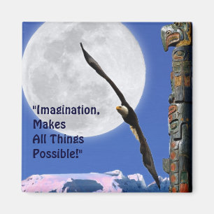 Aimant Aigle, Lune et Totem Motivation