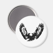 Aimant Aigle noir et blanc (Recto/Verso)