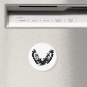 Aimant Aigle noir et blanc (In Situ (Lave-vaisselle))