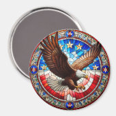 Aimant Aigle patriotique (Recto/Verso)