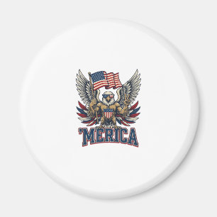 Aimant Aigle Patriotique Merica Vintage Vector Design de