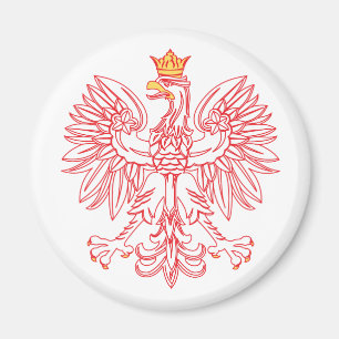 Aimant Aigle Polonais En Rouge