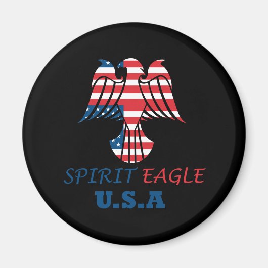 Aimant aigle spirituel drapeau USA (Devant)