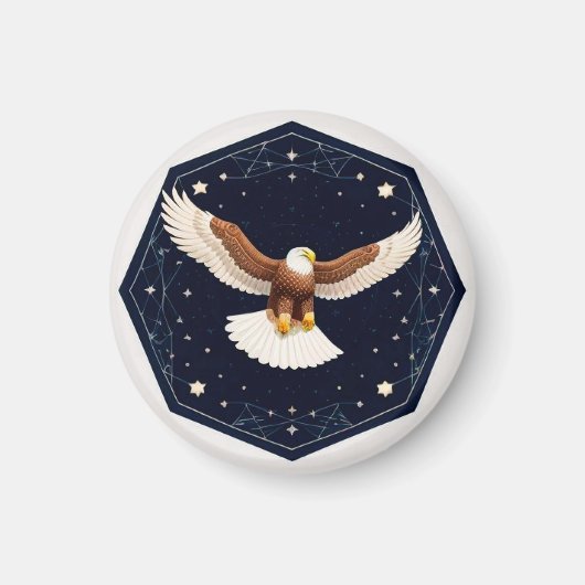 Aimant Aigle volant sur fond étoilé (Devant)