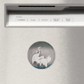 Aimant Aigrettes japonaises Grues Koson Neige d'hiver (In Situ (Lave-vaisselle))