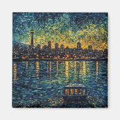 Aimant Aiguille spatiale Seatle en style van Gogh (Devant)