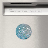Aimant Aiguilles croisées monogramme initiales eau (In Situ (Lave-vaisselle))