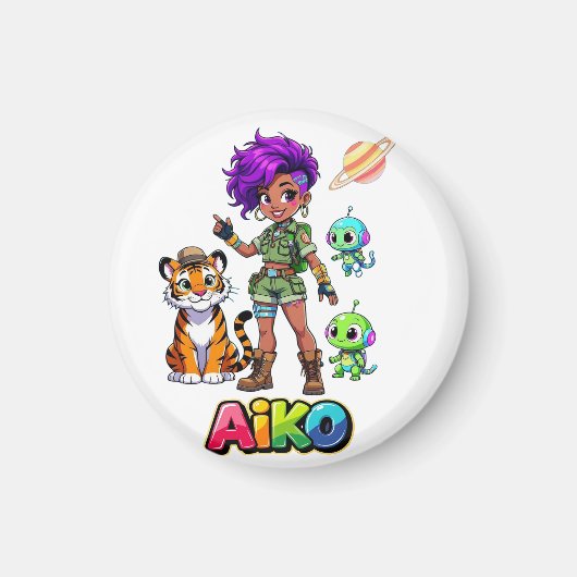 Aimant AiKo Beats™ Aventure d'AiKo et ses amis (Devant)