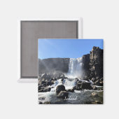 Aimant Aile de cascade d'Islande (Recto/Verso)