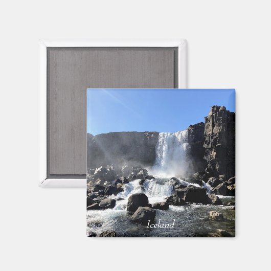 Aimant Aile de cascade d'Islande (Recto/Verso)