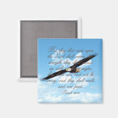 Aimant Ailes comme Aigles, Ésaïe 40:31 Bible chrétienne (Recto/Verso)