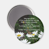 Aimant Ailes de l'aimant bénie papillon-irlandais (Recto/Verso)
