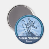 Aimant Aillons-Margeriaz Snowboard (Recto/Verso)