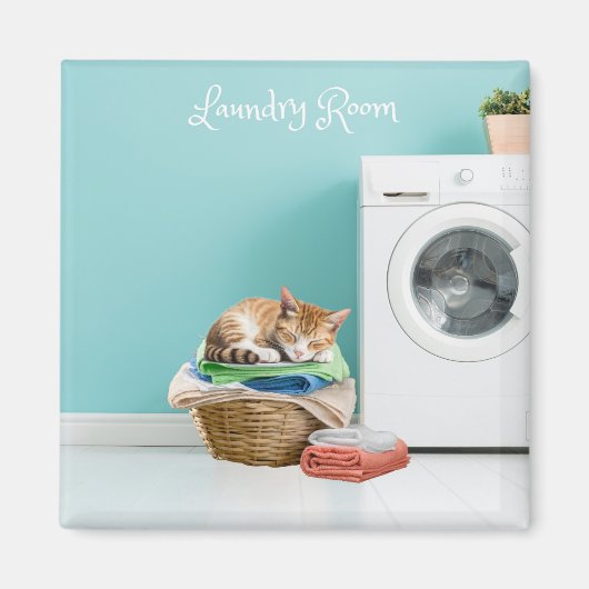 Aimant Aimant, Buanderie Avec Chat (Devant)