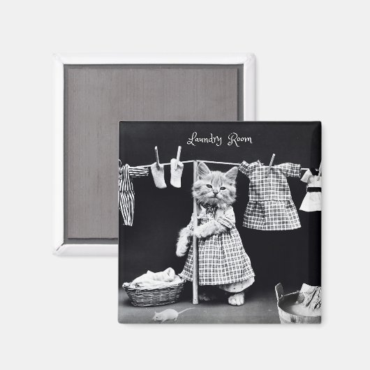 Aimant Aimant, Lave-linge à suspension de chat (Recto/Verso)