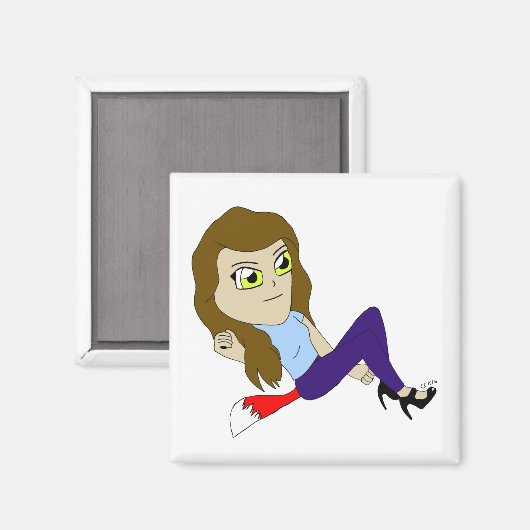 Aimant aimante fille chibi foxy (Recto/Verso)