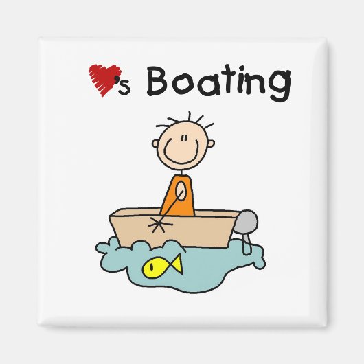 Aimant Aime la navigation de plaisance (Devant)