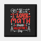 Aimant Aime les maths Joyeuse Saint-Valentin Prof de math (Devant)