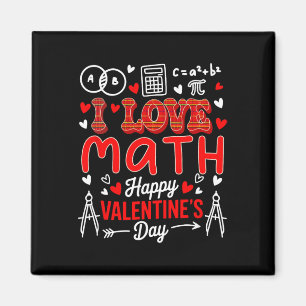 Aimant Aime les maths Joyeuse Saint-Valentin Prof de math