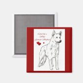 Aimant Aimé Par Un Berger Allemand Blanc (Recto/Verso)