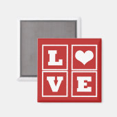 Aimant Aimer Blocks Magnet, Rouge foncé (Recto/Verso)