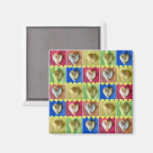 Aimant Aimer Chips de pommes de terre Couleurs arc-en-cie (Recto/Verso)