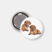 Aimant Aimer Dachshund Chien Chien Chien Chien Chien Aima (Recto/Verso)