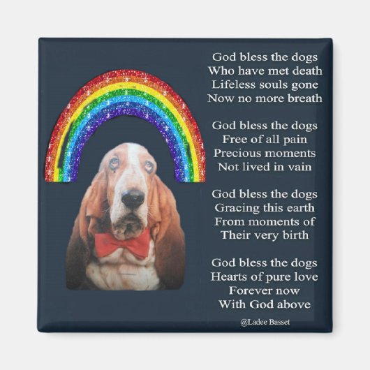 Aimant Aimer Dieu Bénir Les Chiens Poème (Devant)