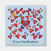 Aimant Aimer différentes langues dans le monde (Devant)