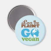 Aimant Aimer la planète Go Vegan (Recto/Verso)
