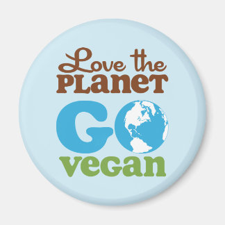 Aimant Aimer la planète Go Vegan