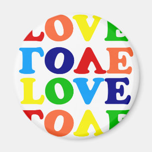 Aimant Aimer la soupe Alphabet Arc-en-ciel Valentine